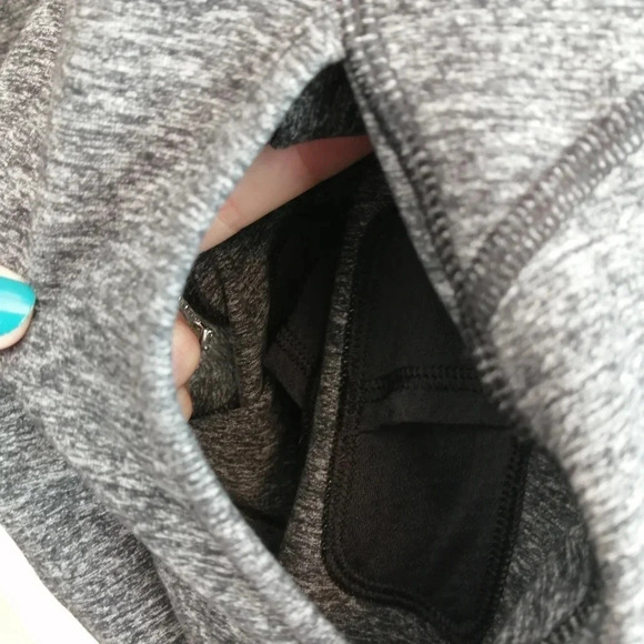 Lululemon Rulu Pace Setter 1/2 Zip Heathered Gray Reflective Running Jacket 6 - Picture 11 of 16